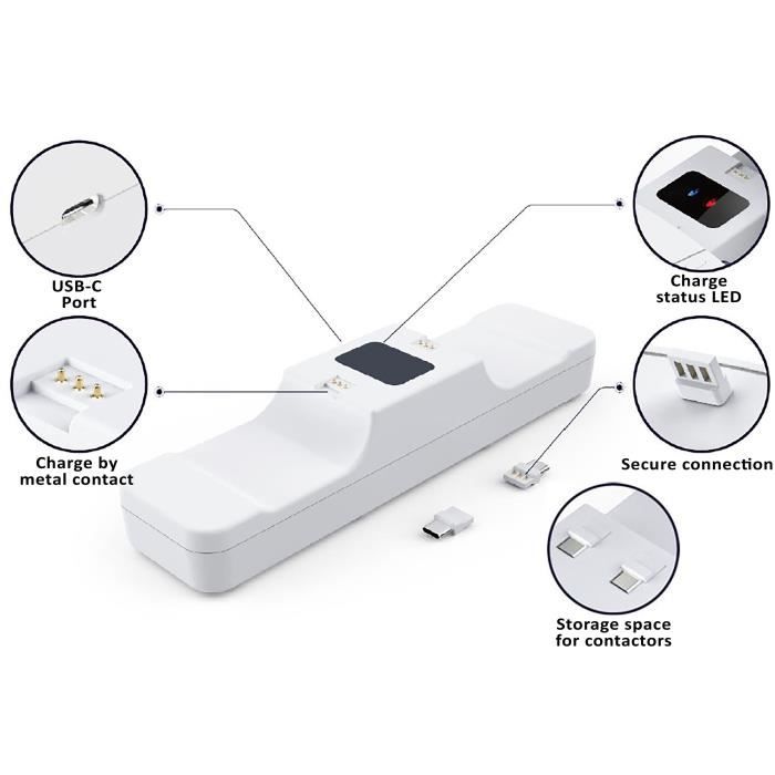 Subsonic - Station de recharge Blanche pour 2 manettes DualSense PS5 – Image 4