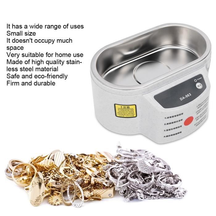 Nettoyeur à ultrasons SURENHAP - Mini appareil d'hygiène pour prothèses dentaires - Blanc - 220V – Image 2