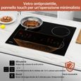 Table de cuisson induction Gudsunal, 4 Foyers ,7200W , Chauffage continu à basse puissance, Boost, 9 niveaux de chauffage – Image 4