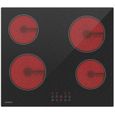 Table de cuisson vitrocéramique - OCEANIC - 4 foyers - Noir – Image 2