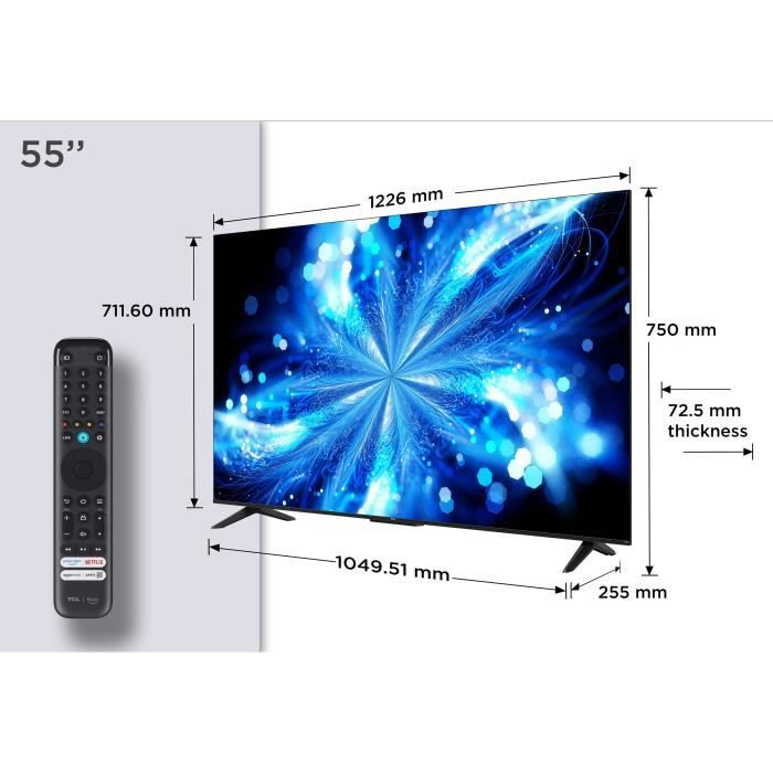 TCL 55PF650 - TV LED 55" (139 cm) - 4K UHD 3840x2160 - HDR10 - Smart TV - 3xHDMI 2.1 - WiFi – Image 7