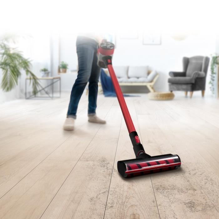 THOMSON THVC93120R - Aspirateur balai 120W - Charge rapide 4,5h - 2 vitesses - Bac transparent 0,8L - Electro Brosse avec LED – Image 4