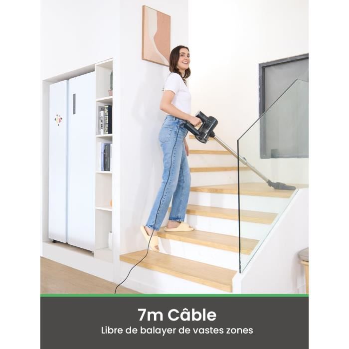 Vexilar Aspirateur Balai Puissant 20Kpa,3 en 1 avec Fil Câble 7m – Image 4
