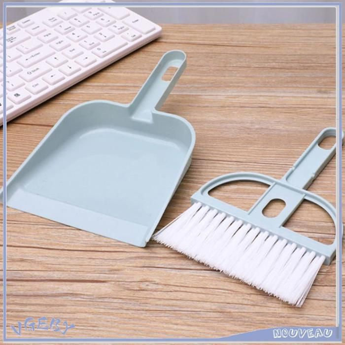 VGEBY Ensemble petit balai et pelle à poussière (Vert)2PCS Set Petit Balai Et Une Pelle electromenager electrique Vert nordique – Image 5