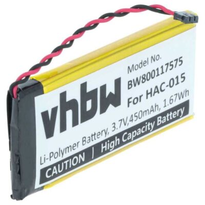 vhbw Batterie compatible avec Nintendo Switch HAC-015, HAC-016, HAC-A-JCL-C0, HAC-A-JCR-C0 manette de jeu Gamepad (450mAh, 3,7V,