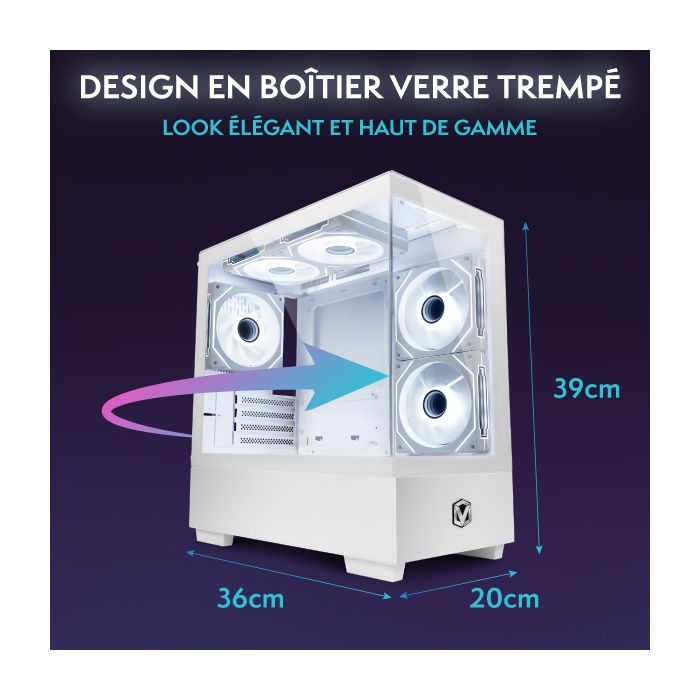 Vibox VI-214 PC Gamer Complet • 22" Écran • AMD Ryzen 3 3200G 4,0 GHz • Radeon Vega 8 • 16 Go RAM • 1 To NVMe SSD • Linux OS • WiFi – Image 5