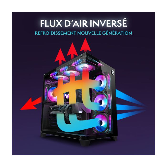 Vibox IV-344 PC Gamer Complet • 27" Écran • AMD Ryzen 7 5700X • RTX 5070 12 Go • 32 Go RAM • 1 To NVMe SSD • Windows 11 • WiFi – Image 3