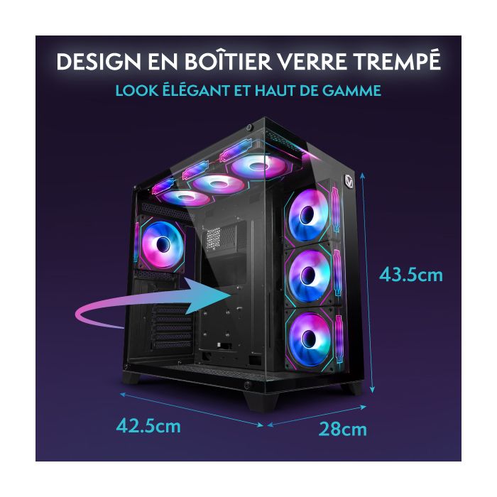 Vibox IV-344 PC Gamer Complet • 27" Écran • AMD Ryzen 7 5700X • RTX 5070 12 Go • 32 Go RAM • 1 To NVMe SSD • Windows 11 • WiFi – Image 6