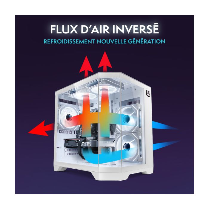 Vibox V-531 PC Gamer Complet • 23" Écran • AMD Ryzen 5 5500 4,2 GHz • RTX 4060 8 Go • 16 Go RAM • 1 To NVMe SSD • Windows 11 • WiFi – Image 3