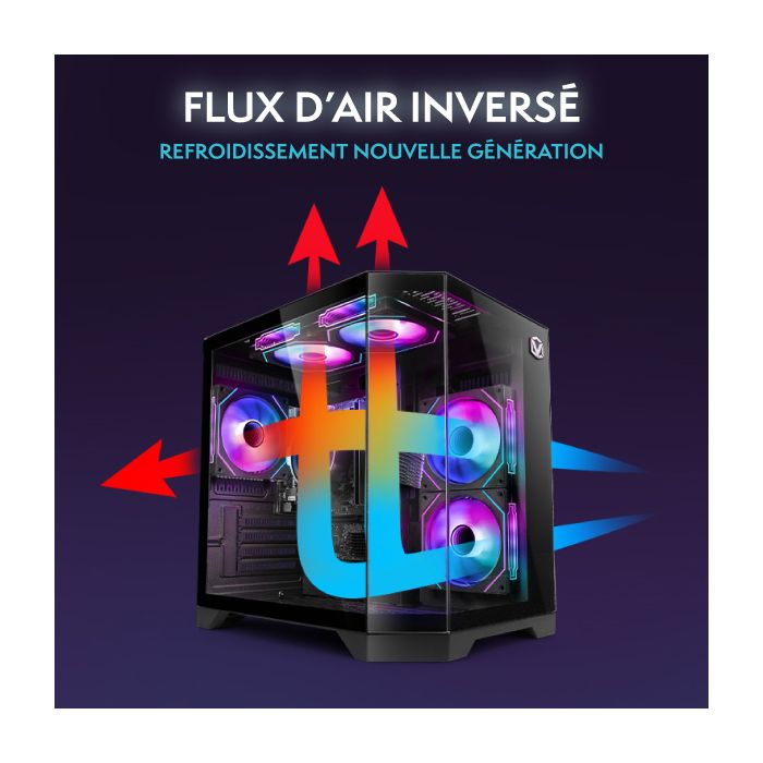 Vibox VI-206 PC Gamer Complet • 22" Écran • AMD Ryzen 3 3200G 4,0 GHz • Radeon Vega 8 • 8 Go RAM • 480Go SSD • Linux OS • WiFi – Image 3