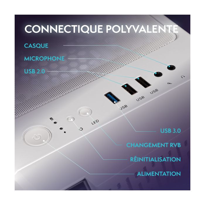 Vibox VI-67 PC Gamer Complet • 22" Écran • AMD Ryzen 3 3200G 4,0 GHz • Vega 8 • 16 Go RAM • 500 Go NVMe SSD • Windows 11 • WiFi – Image 6