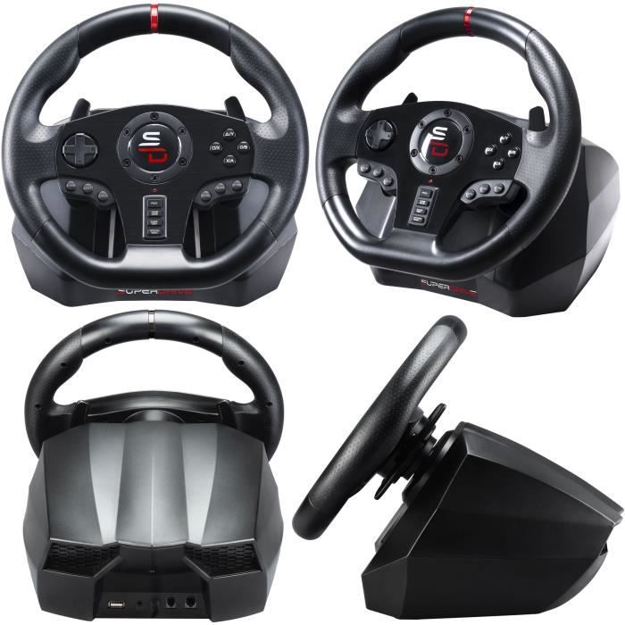 Volant de course - SUPERDRIVE - GS850-X - Levier de vitesse manuel - 3 pédales - Palettes - PS4 / Xbox – Image 5