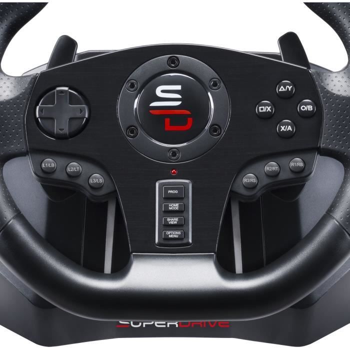 Volant de course - SUPERDRIVE - GS850-X - Levier de vitesse manuel - 3 pédales - Palettes - PS4 / Xbox – Image 7