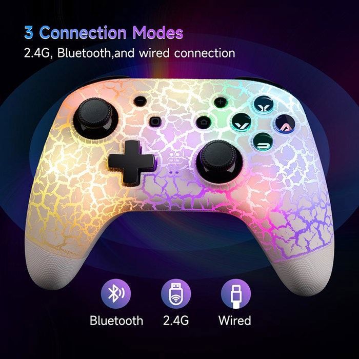 Manette de jeu - WINKOO - WINKOO MANETTE SWITCH - Bluetooth sans fil - Compatible PC - Vibration intégrée – Image 6