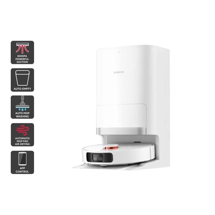 Aspirateur Robot - Xiaomi - X20 EU - 8300Pa - Station tout-en-un - Blanc – Image 3