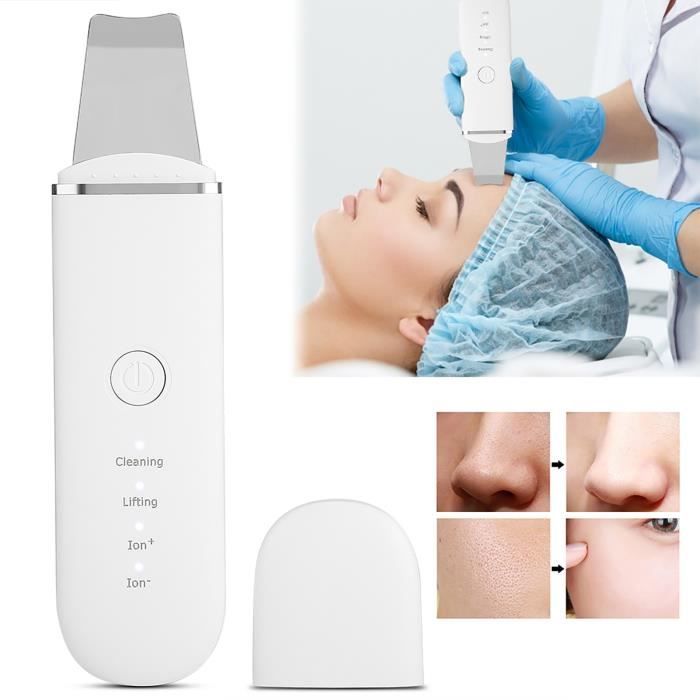 Épurateur de peau de visage ultrasons portable ZERODIS - Blanc - 500 mAh - Léger et portable