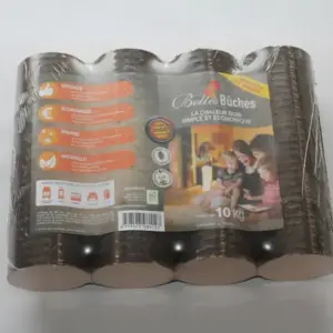 Bûches compressées Belles bûches 4 bûches, L27, hêtre