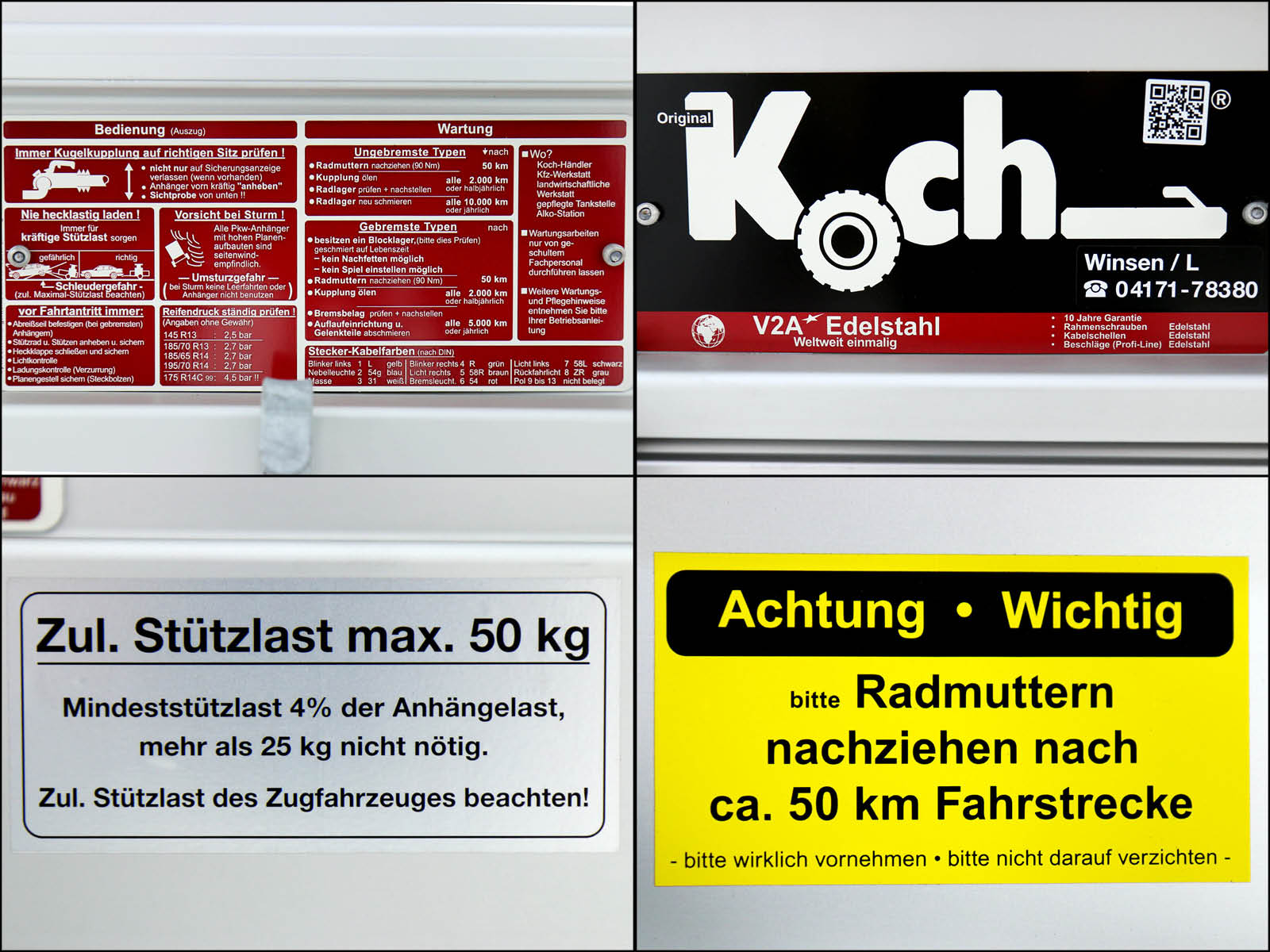 '-Anhänger 125x250cm 750kg | Typ U4-Neu – Bild 3