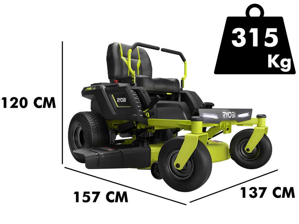 Akku-Nullwendekreismäher Ryobi ZTR480ex - Elektromotor mit Akku 48V/100Ah - Schnittbreite 107cm - 2in1 – Bild 3