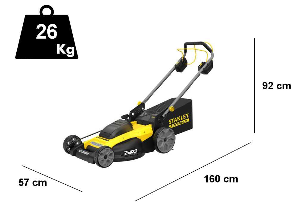 Akku-Rasenmäher Stanley SFMCMWS251M-QW 18V - 2x 4.0 Ah