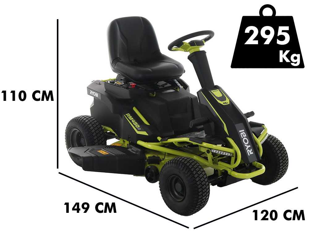 Akku-Rasentraktor Ryobi RM480E - Mulchfunktion- Seitenauswurf - 4x12V Bleiakku – Bild 3