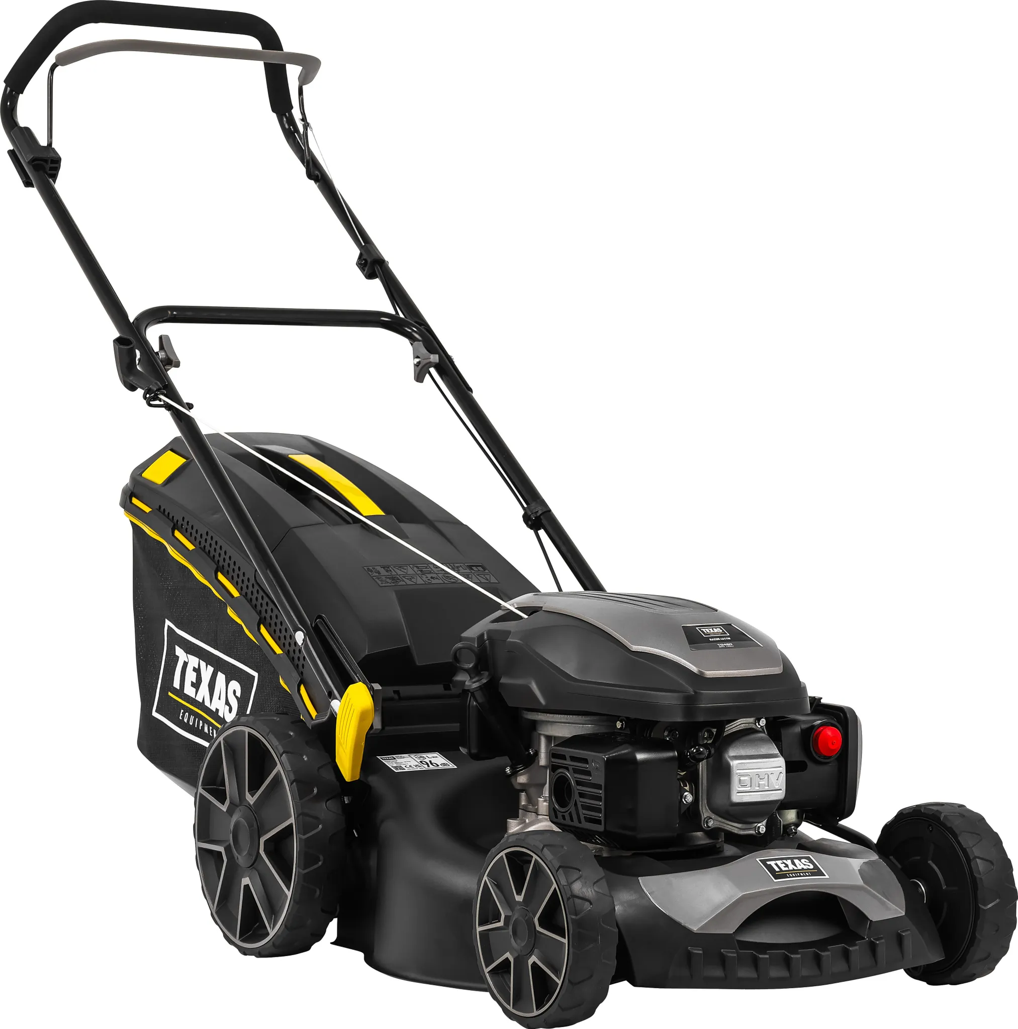 TEXAS Rasenmäher Razor 4611W (4-Takt Benzinmotor, 46 cm Schnittbreite, 2600 Watt Leistung, 65 Liter Fangkorb, Mulchkit)