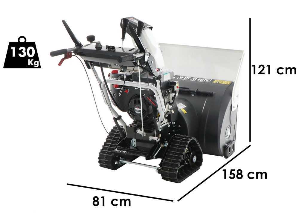 BlackStone B-ST 76 BSTE - Benzin-Schneefräse - Raupenantrieb - B&S 1450 Snow