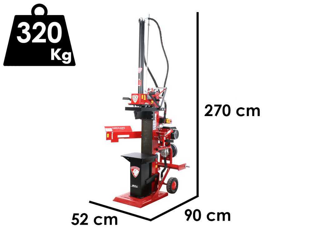 Ceccato Olindo SPLET13TLT - Hybrid-Holzspalter - Elektrisch und für Traktor - stehend