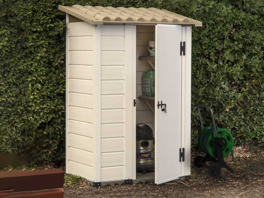 Garofalo Tuscany 100 – Gerätehaus – Mit versetzter Tür – 122,5x82,5x201 cm
