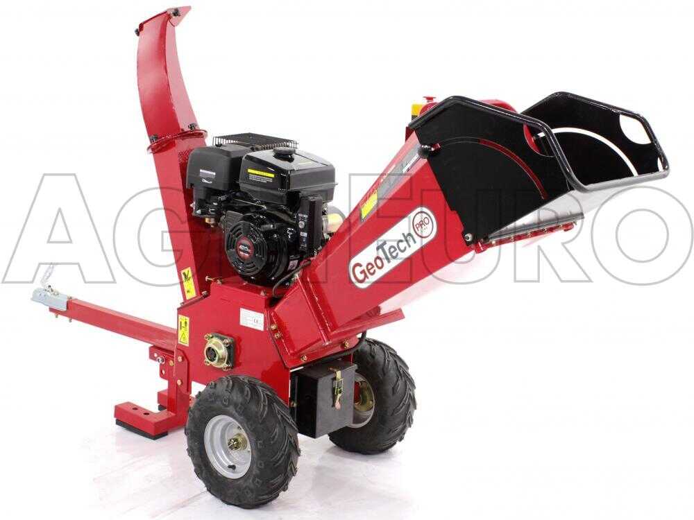 GeoTech Pro PCS 155 LE - Profi Benzin-Häcksler - Loncin Motor 15 PS - Elektro Starter