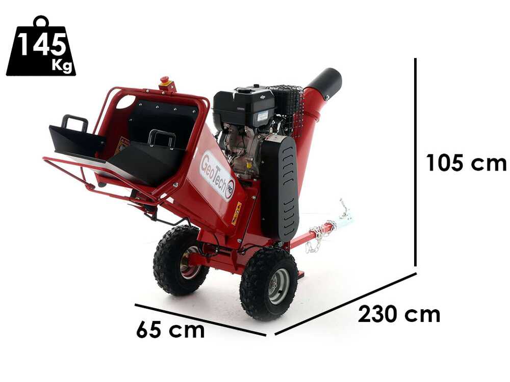 GeoTech PRO PCS 90 BS - Profi Häcksler mit Verbrennugnsmotor - Briggs&Stratton