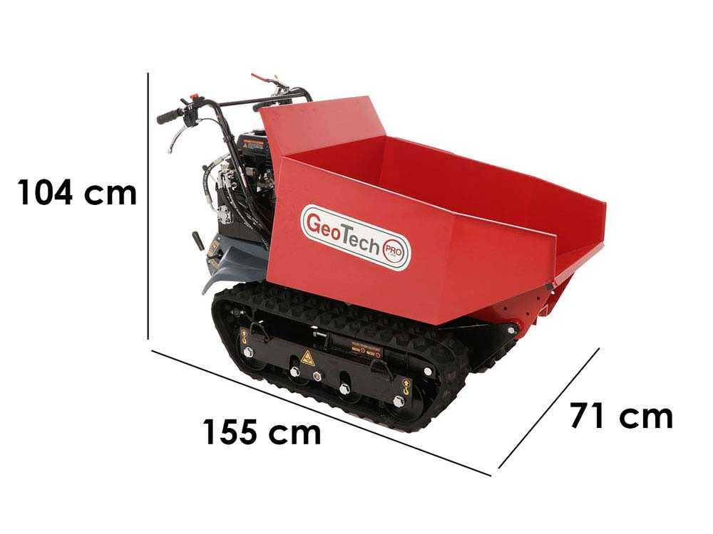 GeotechPro Raupendumper GeoPorter H-540D Hydro - Hydraulische Mulde 500 kg