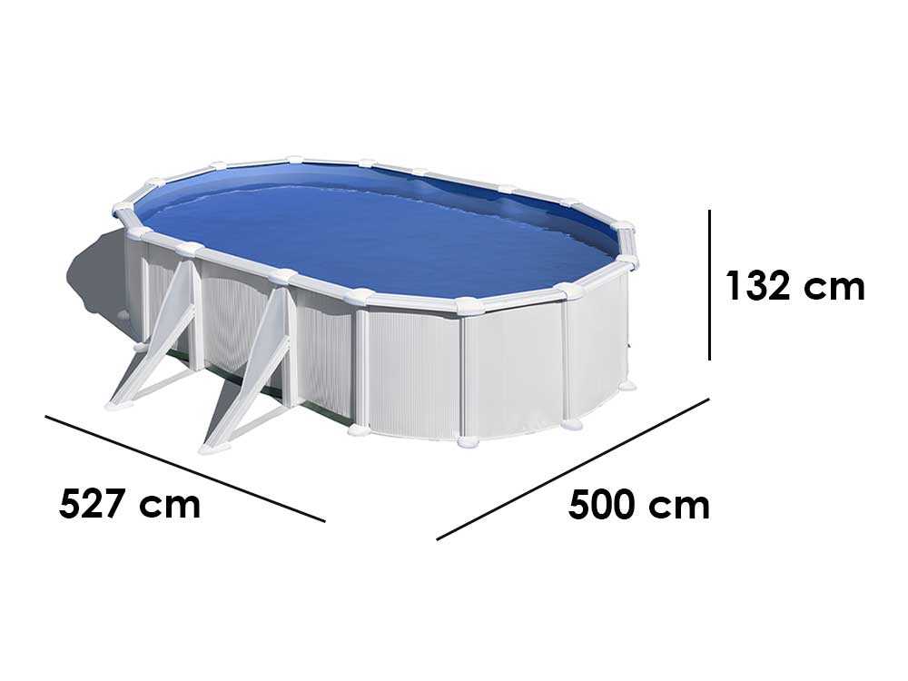 Gre Atlantis Oval 500x300x132cm - Stahlwandbecken