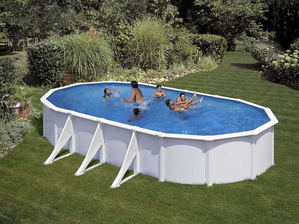 Gre Fidji Oval 730x375x120cm - Ovaler Stahlwandpool – Bild 3