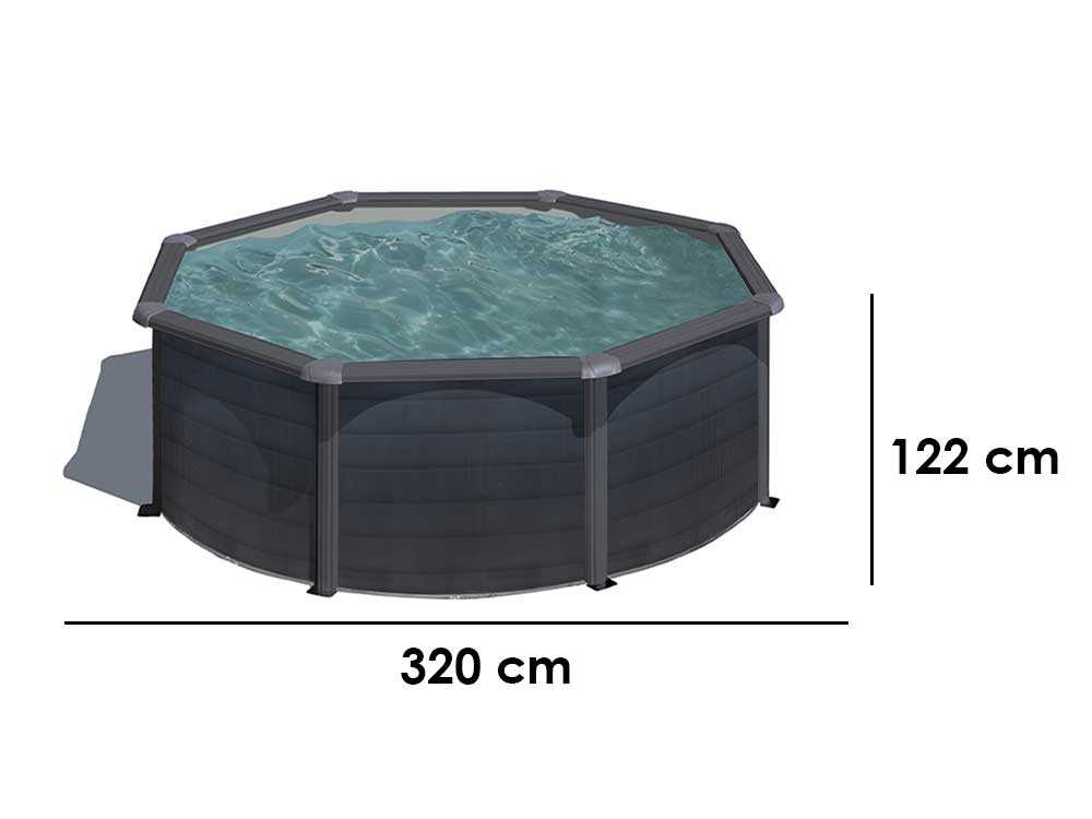 Gre Kea Rund Ø300 x 120 cm - Stahlwandpool