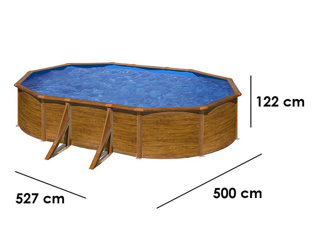 Gre Pacific Oval 500x300x120cm - oberirdischer Stahlpool
