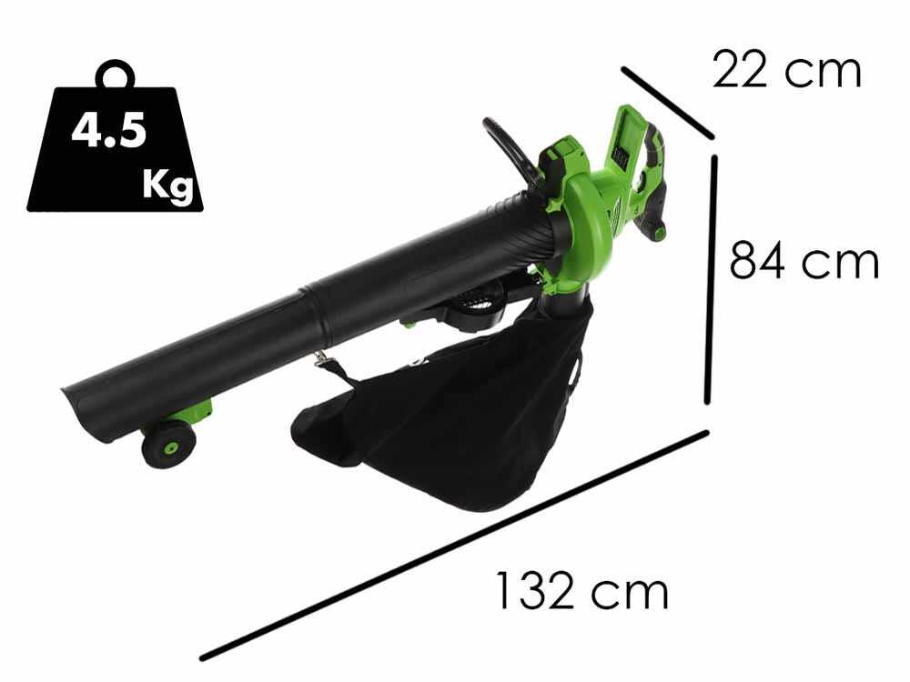 Greenworks GD48BVIIK4- Akku-Laubbläser/Laubsauger,  48V/4Ah