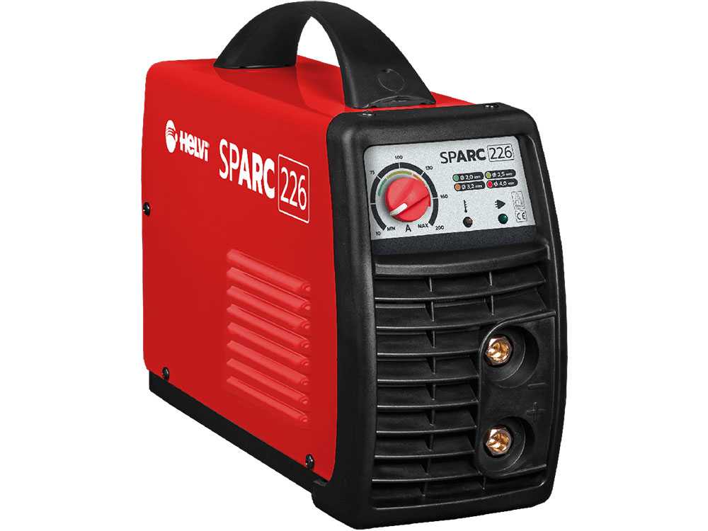 Helvi sparc 226 - Elektroden-Schweißgerät MMA - 200 A - Kit mit Tasche im Lieferumfang