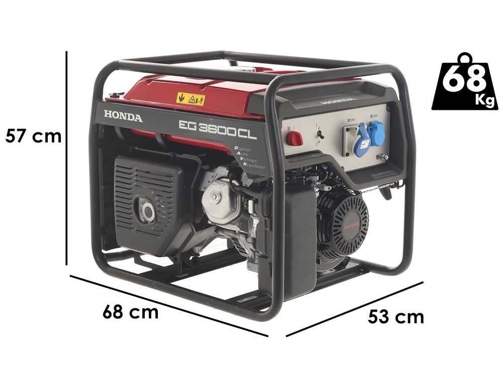 Honda EG 3600 CL - Benzin-Stromerzeuger und AVR-Regelung 3.6 kW - Dauerleistung 3.2 kW - 230V