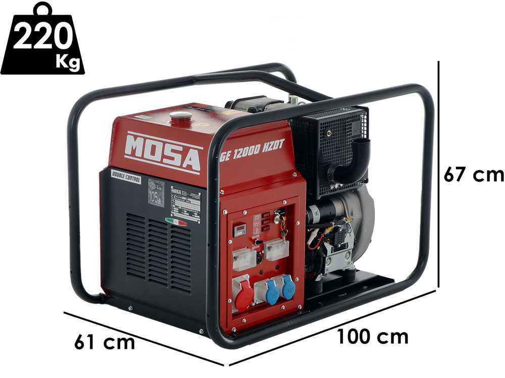 MOSA GE 12000 HZDT - Diesel-Stromerzeuger 9.6 kW - Dauerleistung  8.8 kW - 400V - Hatz Motor 1D90