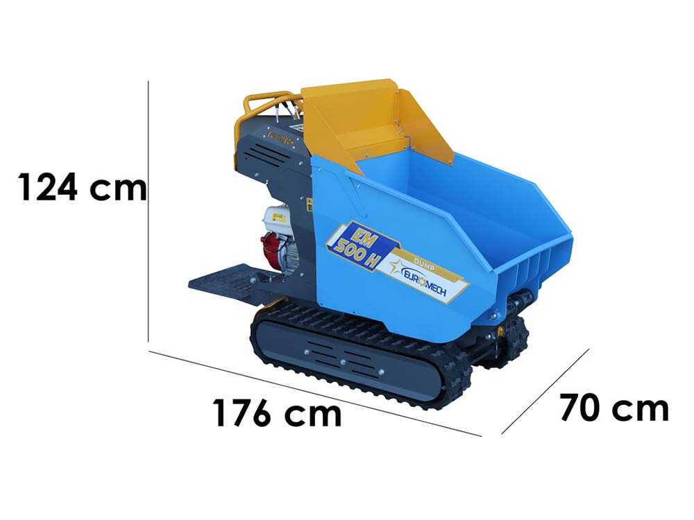 Raupendumper EuroMech EM500H-Dump - Hydraulische Dumper Mulde 500 kg